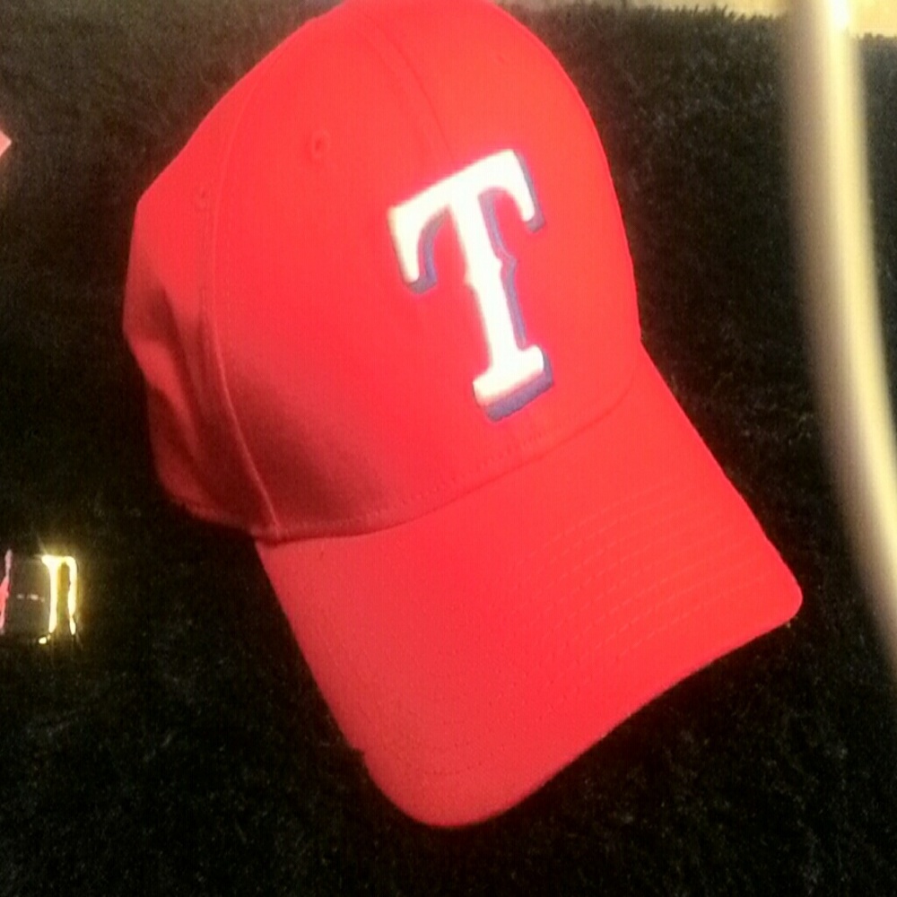 Red texas rangers hat
