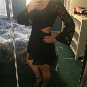 Black material girl dress