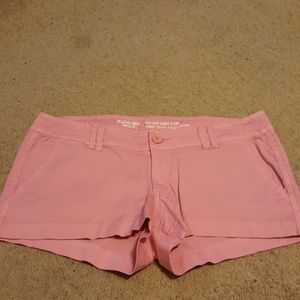 Pink chino shorts