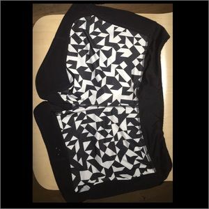 Reebok White and Black Shorts