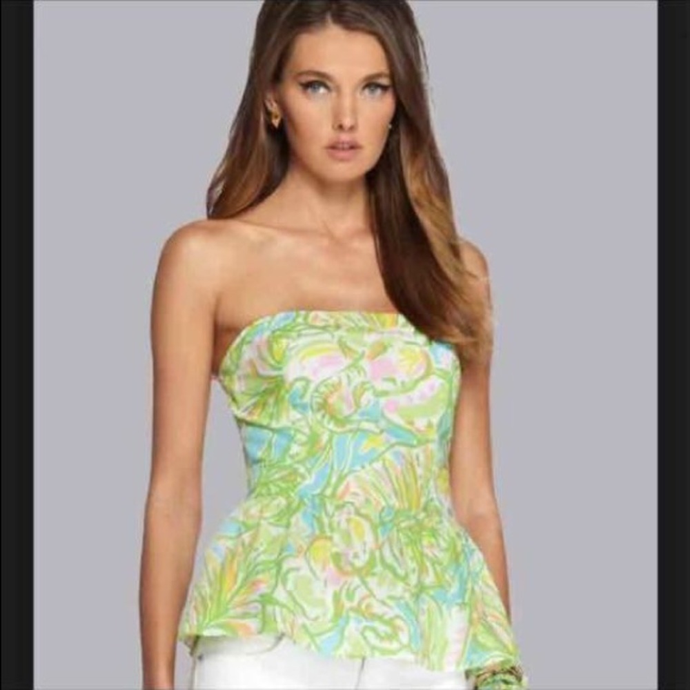 Lilly Pulitzer peplum tube top