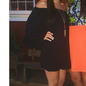 Black off the shoulder dress/ top