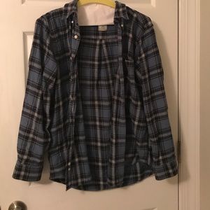 Blue plaid flannel