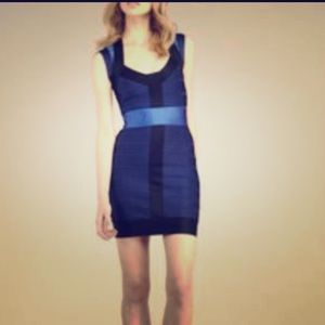 French Connection navy blue bandage dress