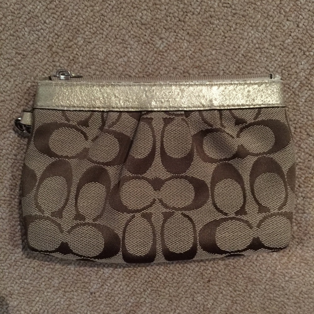 Coach Gold Wristlet
