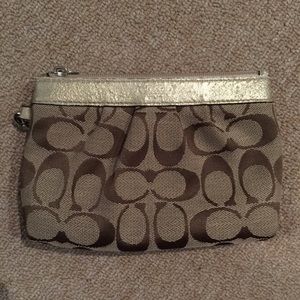 Coach Gold Wristlet