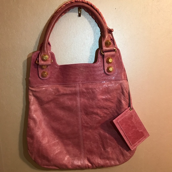 Balenciaga Pink Large Day Bag with Gold Studs - Picture 3 of 5