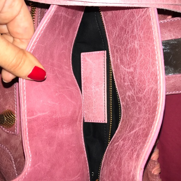 Balenciaga Pink Large Day Bag with Gold Studs - Picture 4 of 5