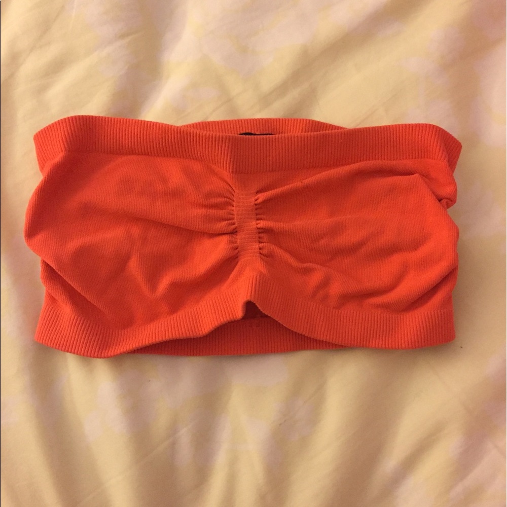 Bebe Pinkish/red super stretchy brallete/bandeau