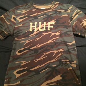 huf orange and camo shirt