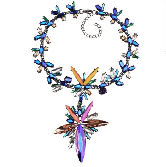 New Multi Colored Statement Necklace - Picture 1 of 1