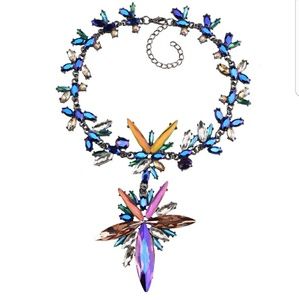 New Multi Colored Statement Necklace