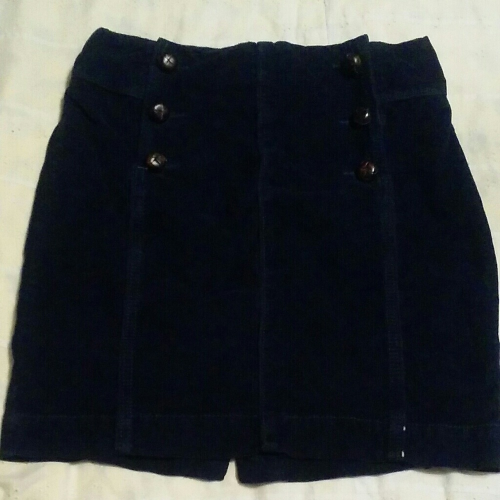 Free people size 4 corduroy skirt navy blue
