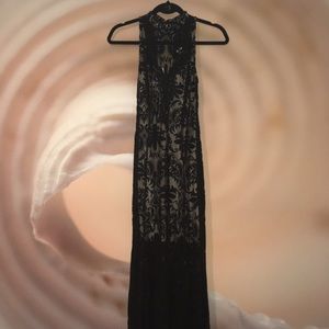 ANGL black maxi formal dress