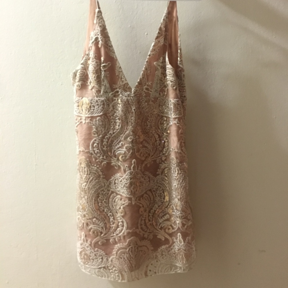 Free People Night Shimmers Mini Dress Size 4