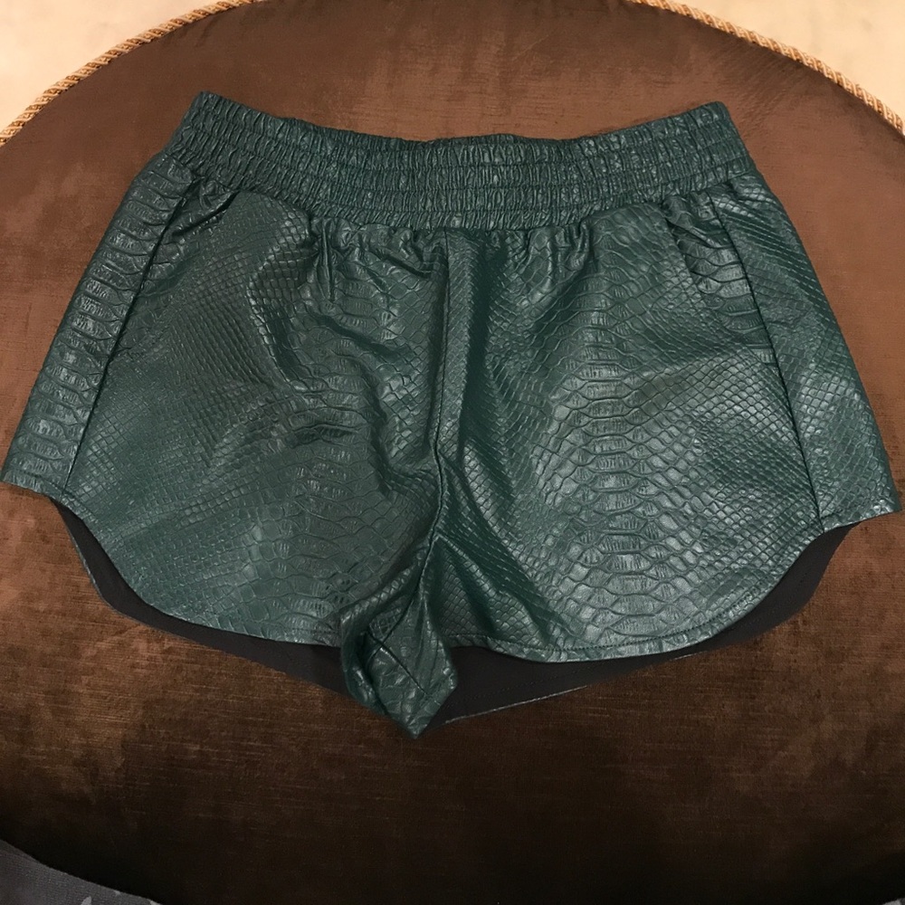 Lovers and Friends Leather Snakeskin Shorts S