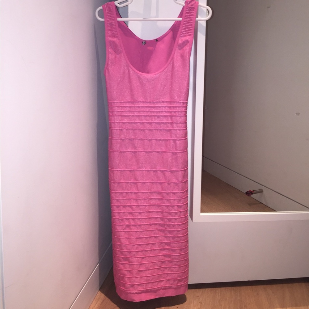 Tight pink dress
