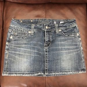 Miss Me Denim Mini Skirt 29 Womens