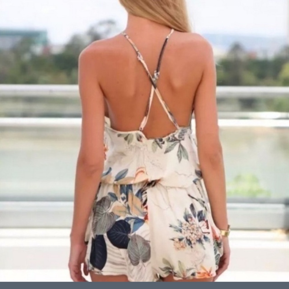 Floral print romper