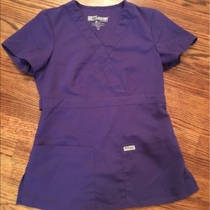 Grey's Anatomy purple scrub set