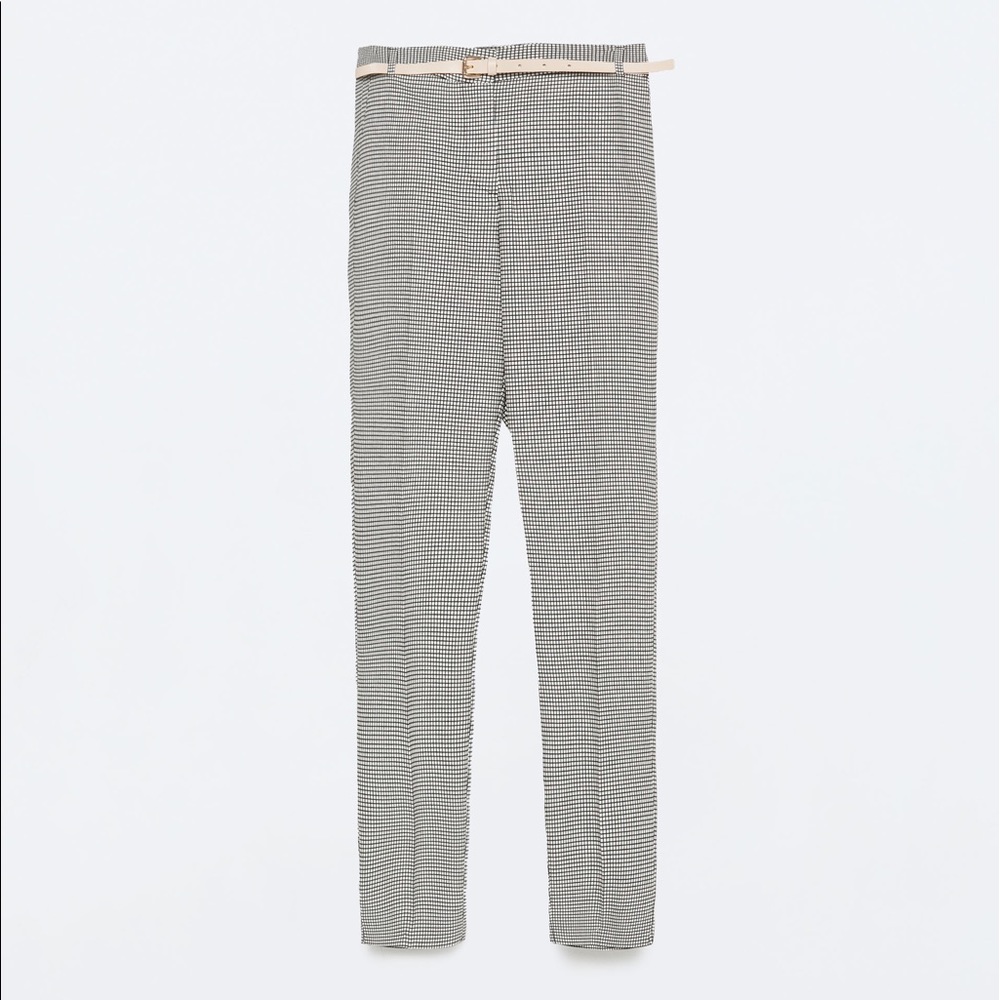 NWOT Zara Mini-check Chino Pant