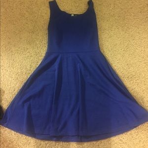 Cute royal blue flare out dress