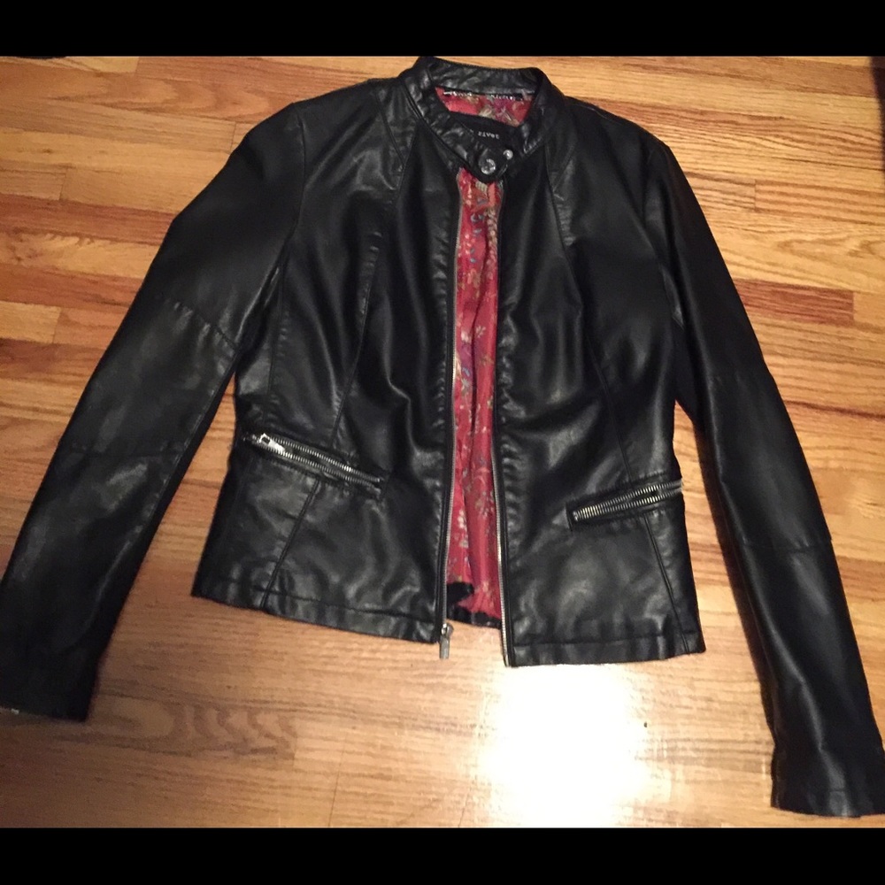 Black Faux Leather Jacket
