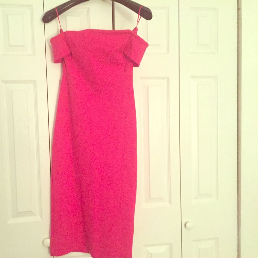 Zara hot pink dress