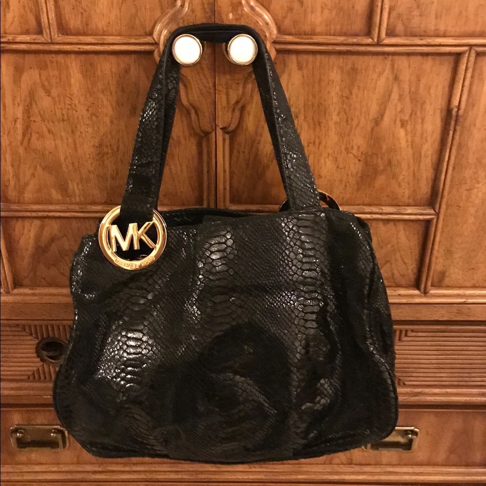 Michael Kors Python embossed leather bag