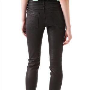 Habitual Coated Jeans in Oxblood Red