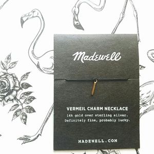 Madewell Dainty Bar Charm Necklace Boho
