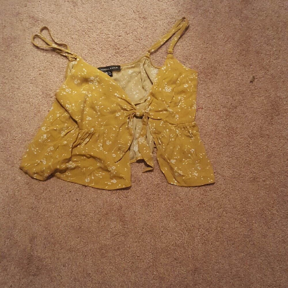 Yellow crop top