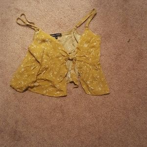 Yellow crop top