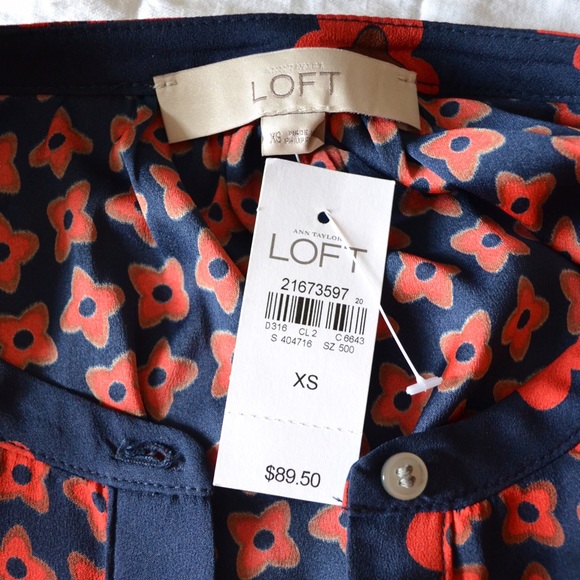 Ann Taylor Loft Colorful Floral Silk Dress Size XS - Picture 2 of 3