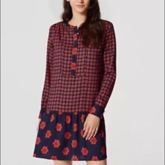 Ann Taylor Loft Colorful Floral Silk Dress Size XS - Picture 3 of 3