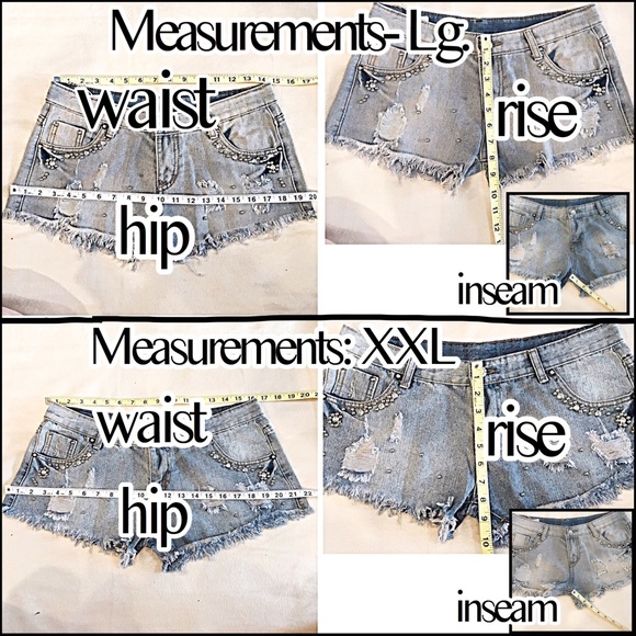 Studded Destroyed Shorts - Picture 8 of 8