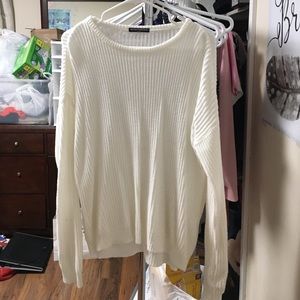 Brandy Melville white Ollie sweater