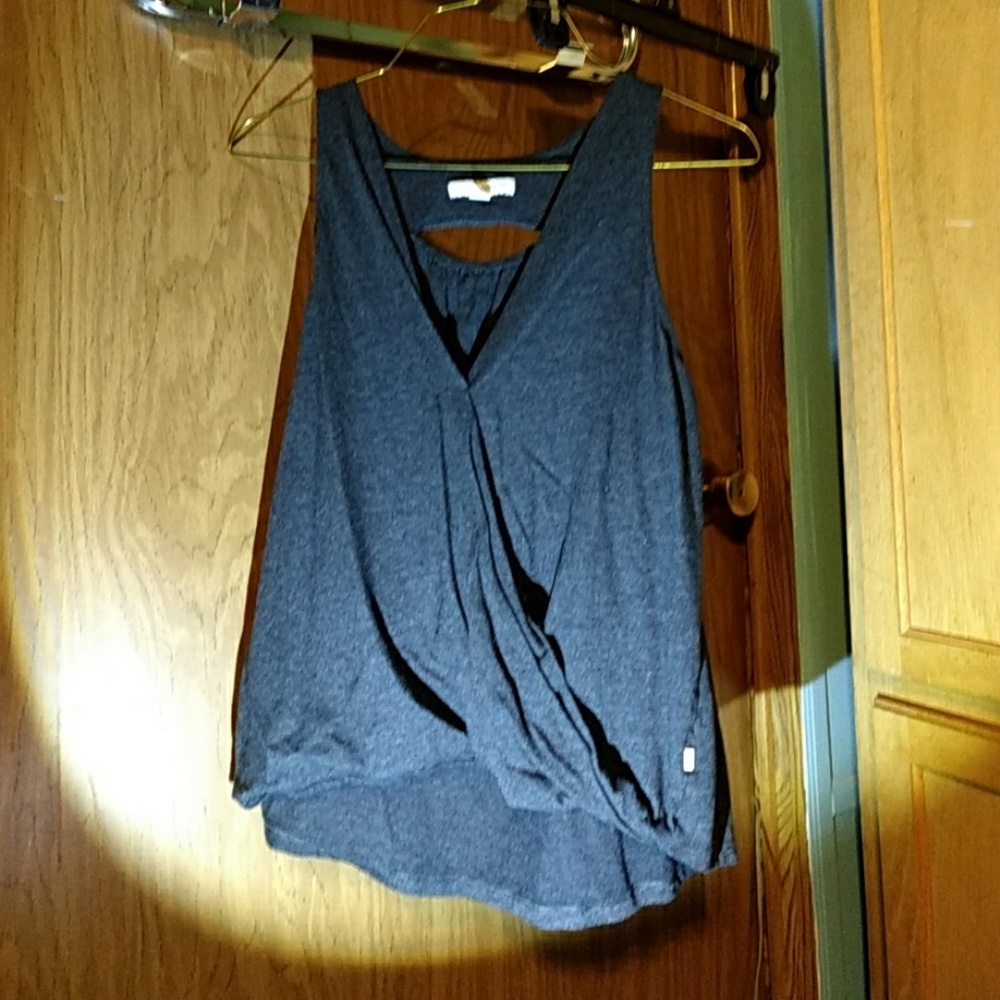 American Eagle Black VNeck Tank Small