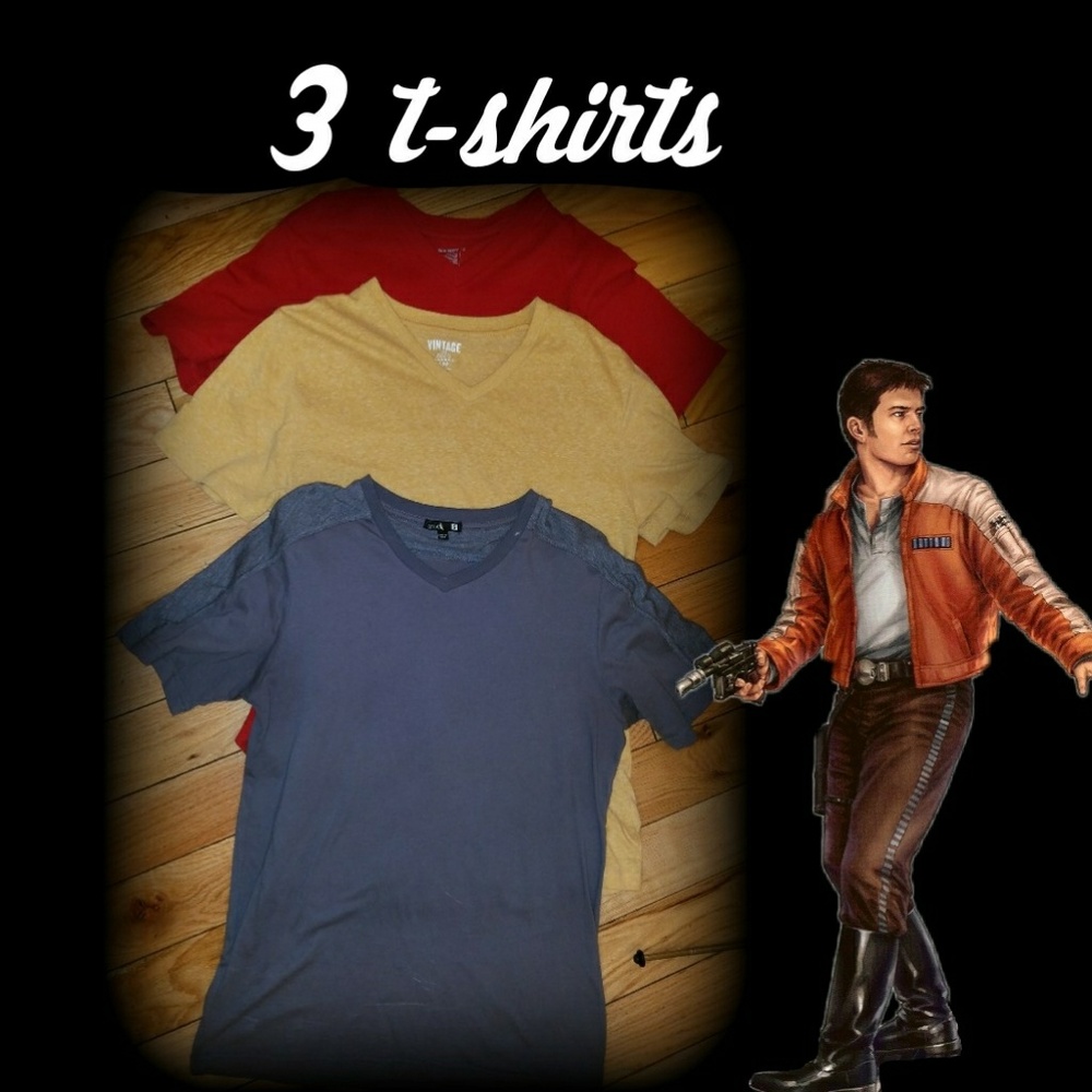 3 Men's (or woman) t-shirts. SMALL