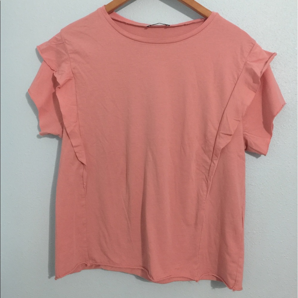 2017 zara collection top. Pink. Large