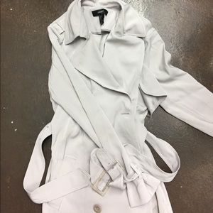 Light gray trench coat