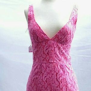 Soft pink lace dress