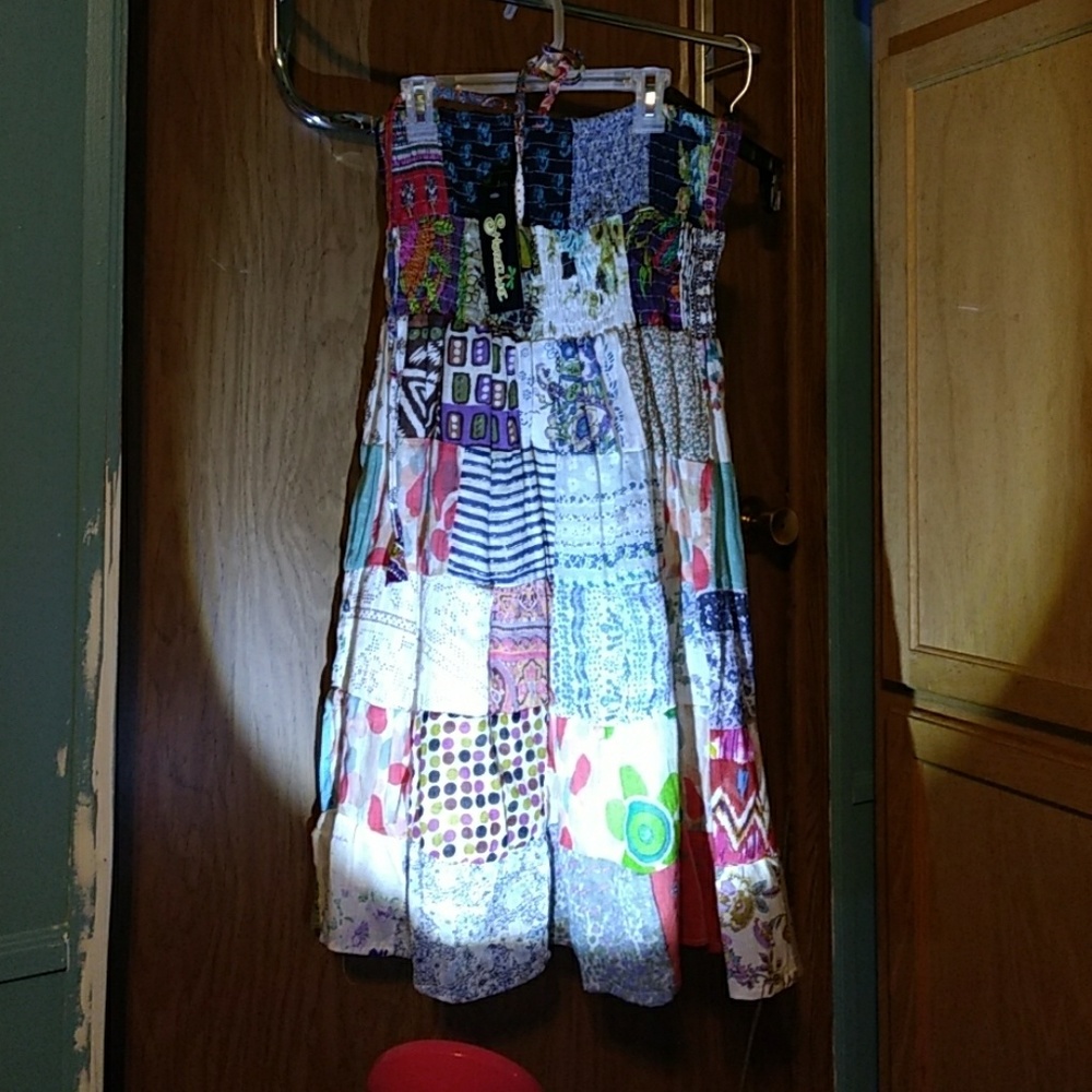 Strapless QuiltSquared Dress Free Size