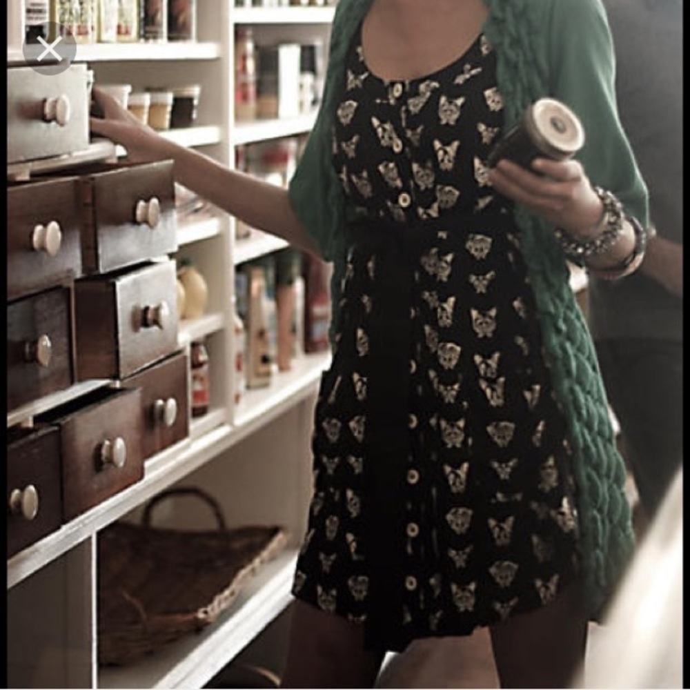 Maeve Cavorting Canines silk dress, XS