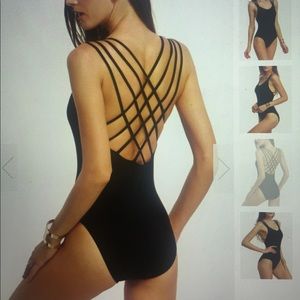 New black one-piece bathing suit