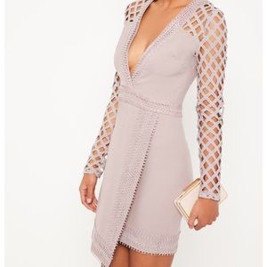 Asymmetrical Statement Sleeve Dress