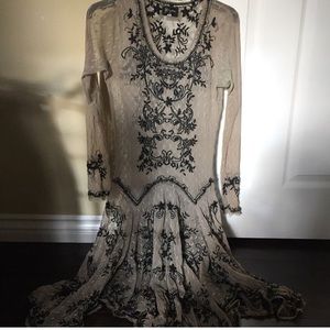 Sheer embroidered dress