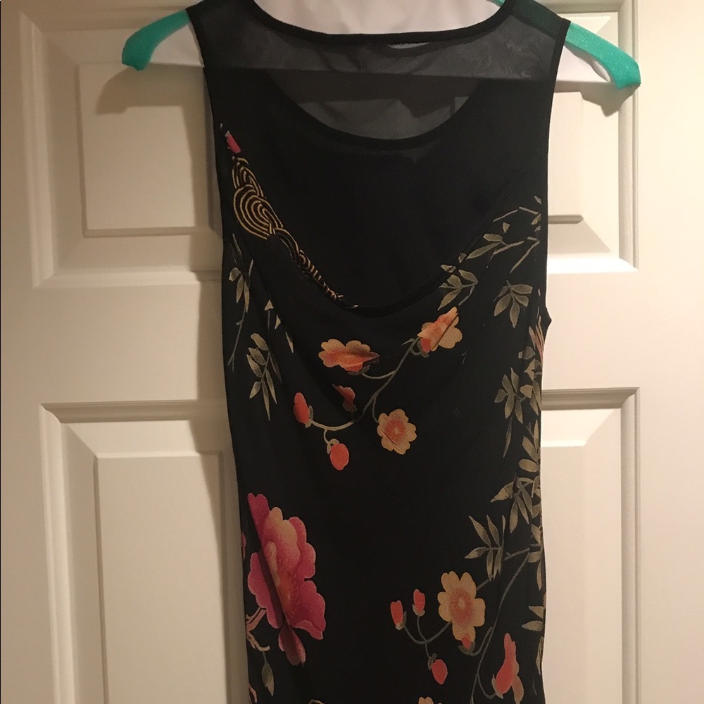 Gorgeous vintage flowing asymmetrical midi gown.