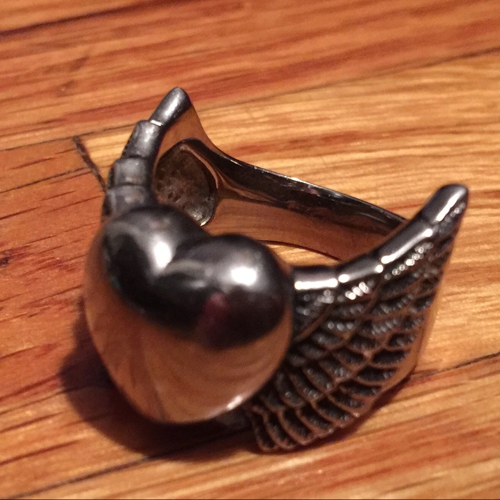 Heart Angel Wing Ring