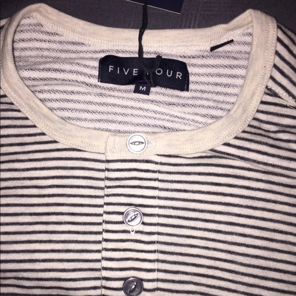 Black and white stripe long sleeve shirt - Picture 2 of 3